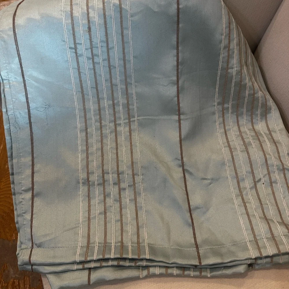 Better Homes And Gardens Blue with cream/brown stripes Shower Curtain